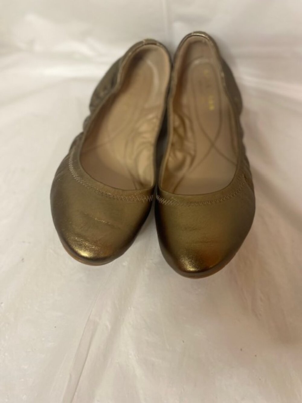 Cole Haan Leather Ballet Flats Size 7B - Metallic Bronze Comfort Shoes